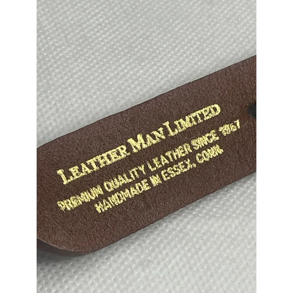Leather Man Ltd Premium Top Grain Leather Golf Fishing Blue Mahi Belt Size 40